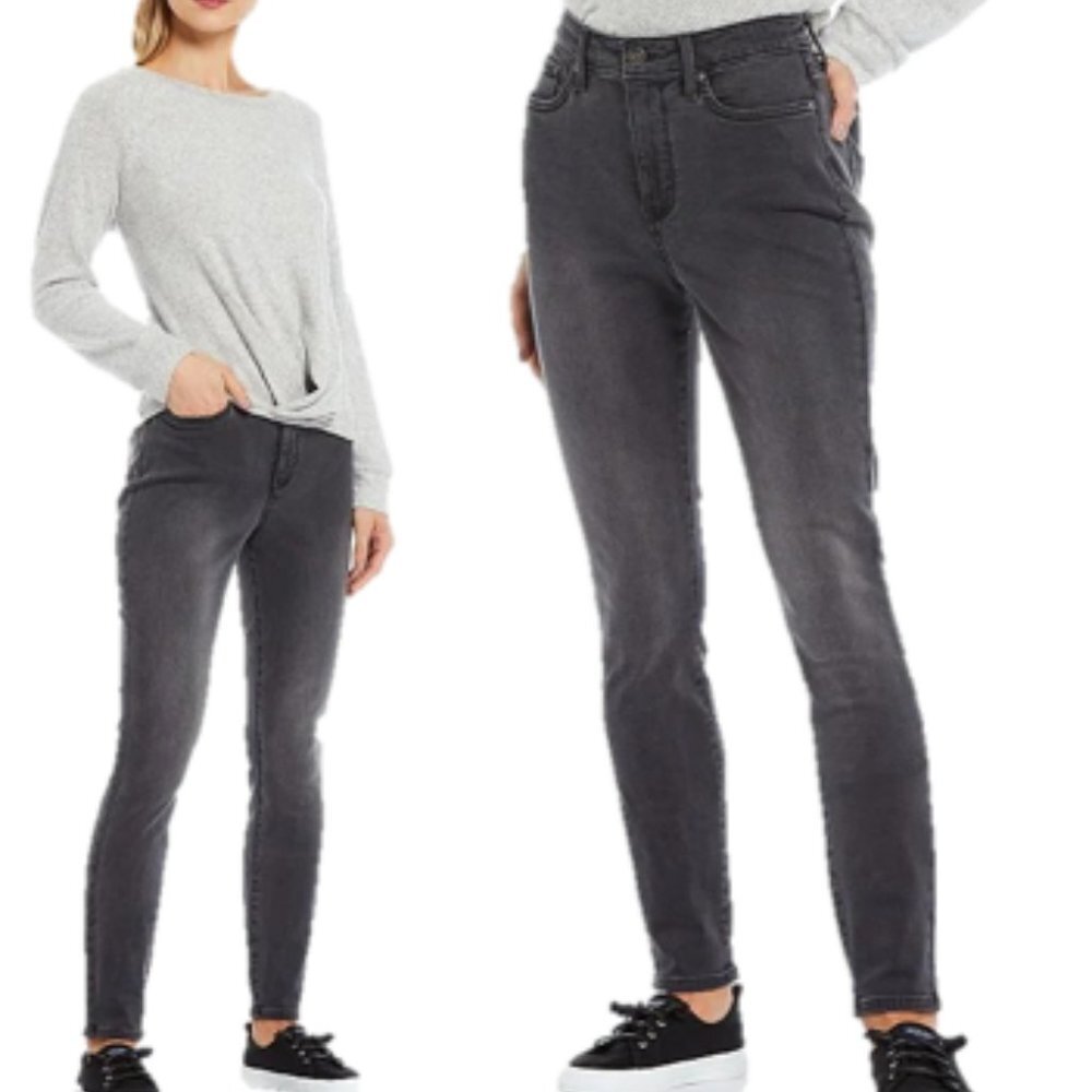 NYDJ Ami Skinny Lift Tuck Jeans High Rise in Gilt (Black Wash) - 16